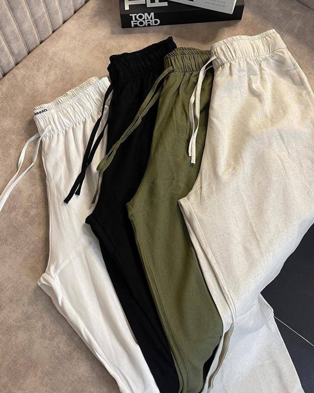 Pack 3 pantalons lin femme ROSA
