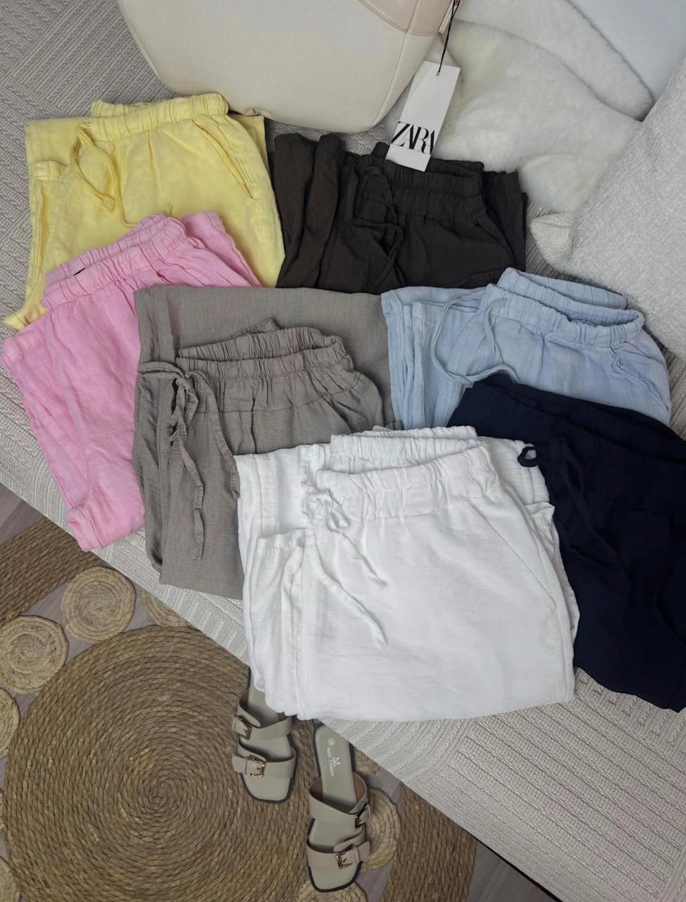 Pack 3 pantalons lin femme ROSA