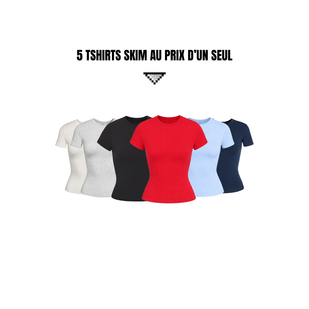 T-shirt pack coton élastique